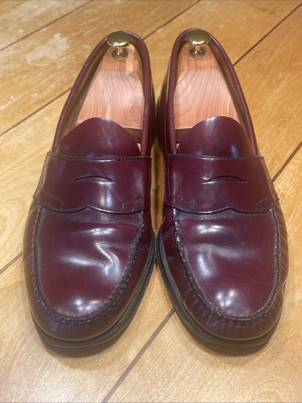 G.H. Bass Weejuns Burgundy Leather Penny Loafers Size 11D